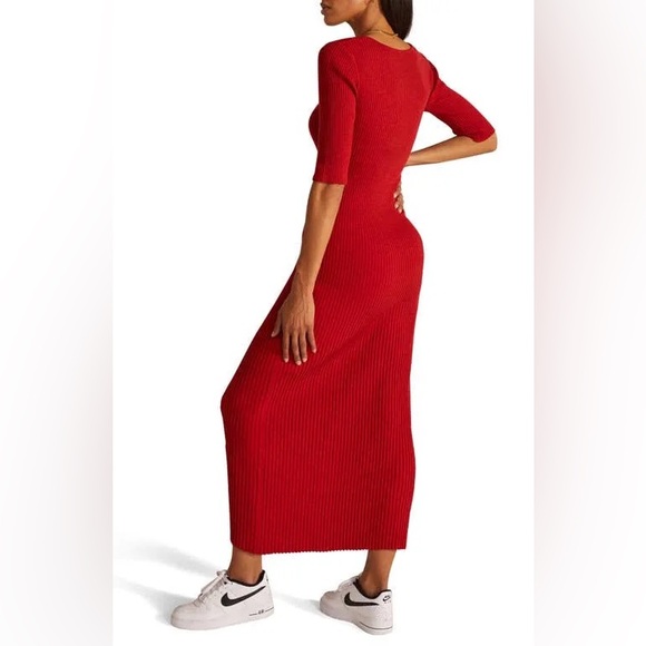 NWOT Favorite Daughter ‘The Crush Cutout Dress’ In Cherry Red Size Medium - Picture 7 of 14